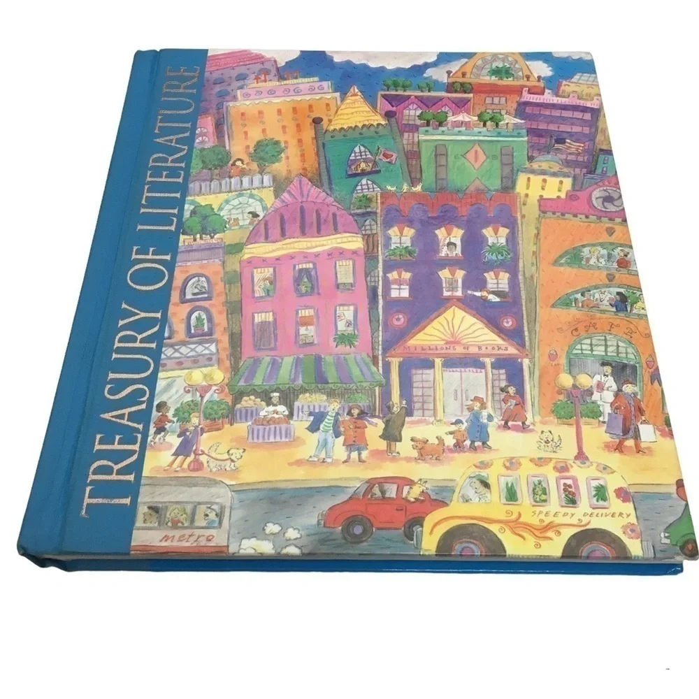 VINTAGE 1996 Book Treasury of Literature Sidewalks Sing Homeschooling Classroom